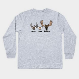 Deer, Deer, Moose Kids Long Sleeve T-Shirt